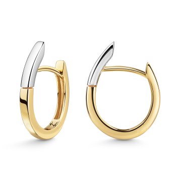Klappcreolen 375/- Gelbgold bicolor glanz
