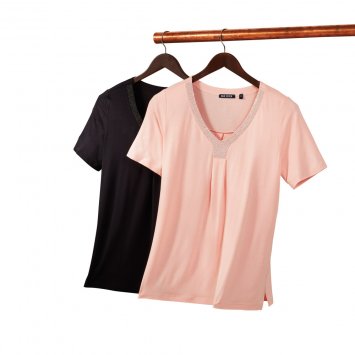 Blusenshirt mit Metallsteinchen