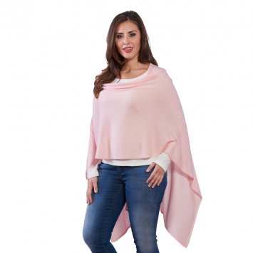 Poncho mit Wasserfallkragen