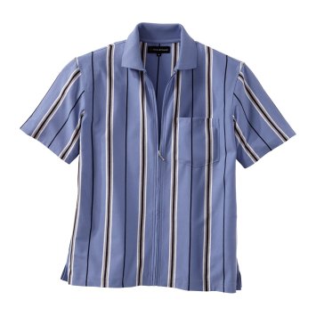 Jersey-Shirt mit Ganzreißverschluss