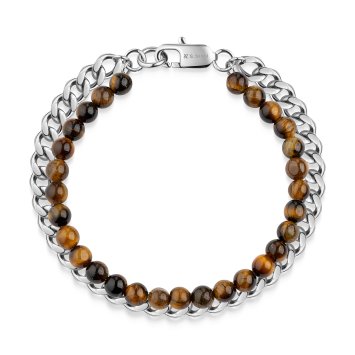 Armband Edelstahl Tigerauge