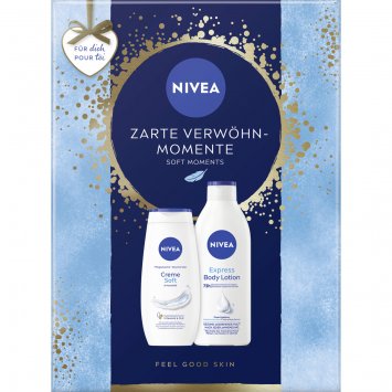NIVEA Zarte Verwöhnmomente Creme Soft Dusche und Body Lotion 2tlg