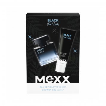 Mexx Geschenkpackung Black for Man EDT 30ml & Showergel 50 ml Packung