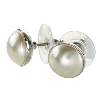 CRYSTALP Halbperlen-Ohrstecker