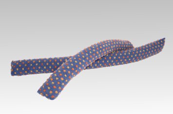 Zugluftstopper Zugluftrolle Wolle Noppen blau 95 cm linke