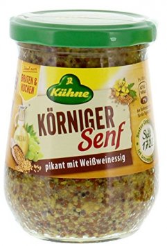 Kuehne Koerniger Senf vollmundig wuerzig im Becher servieren 250ml