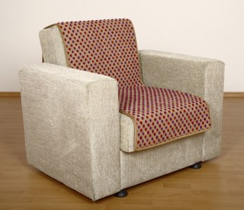 Sitzflächenschoner Sesselschoner Wolle Noppen beige 175 x 47 cm linke