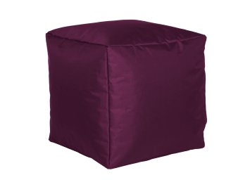 Sitzwürfel Nylon aubergine 40/40/40 cm linke