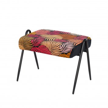 Polsterhocker B/H/T 55 x 42 x 39 cm Olean Leaf Rot