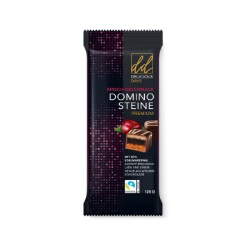 Schulte Premium Dominosteine Kirsch Zartbitter und Marzipan 125g