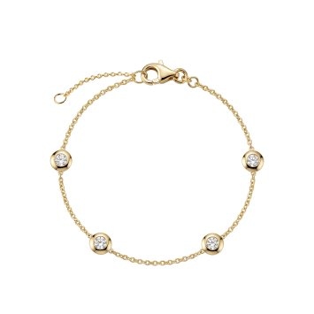 Armband 375 Gold Gelb Zirkonia Armband