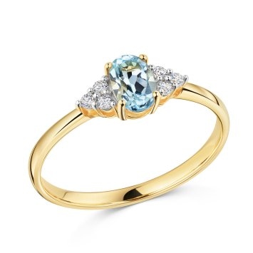 Ring 375 Gold Gelb Topas und Zirkonia