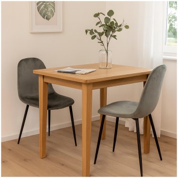 Esszimmerstuhl Samt 2er Set Savannah Grau