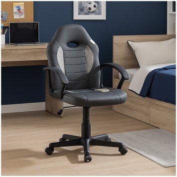 Schreibtischstuhl höhenverstellbar Daytona Junior Anthrazit-Grau