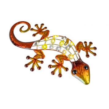 Wanddeko mit Licht Echse