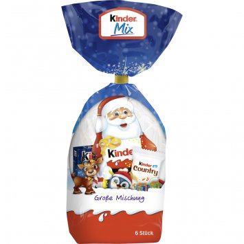 kinder Mix Große Mischung weihnachtliches Schokoladensortiment 201g