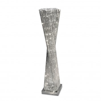 Stehlampe silber gedreht