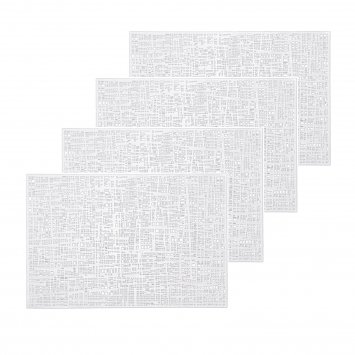 Platzmatte, 4 Stück Scribble