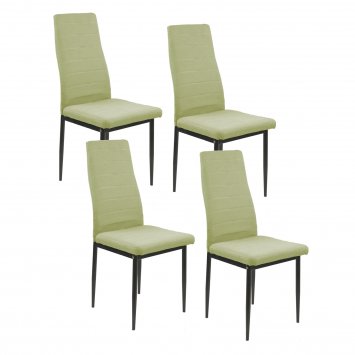Esszimmerstuhl 4er Set Memphis Grün