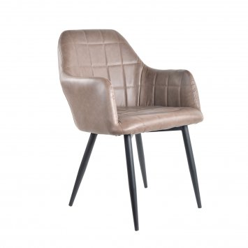 Armlehnenstuhl Kunstleder Vintage 1 Stück Albany Antikbraun