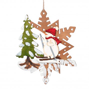 Holz Fensterbild farbig, 2-fach sortiert Laserholz