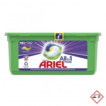 Ariel All in 1 Pods Colorwaschmittel mit Farbschutz 30 Waschladungen