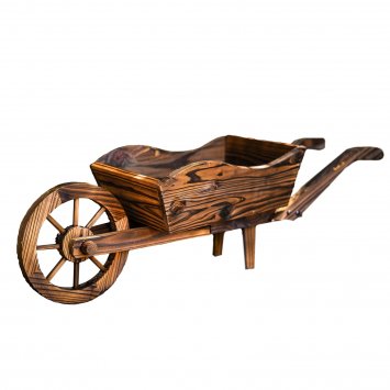 Holzschubkarre Natur Sommerset