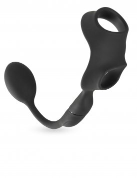 Analplug mit Hoden-/Penisring Cock Ring with RC Butt Plug