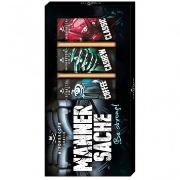 Niederegger Männersache Marzipantrio Minibrote Be strong 5x35g