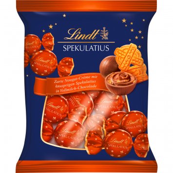 Lindt Spekulatius Kugeln köstlich gefüllte Vollmilchschokolade 101g