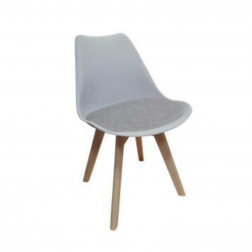 Esszimmerstuhl 1 Stück Antikgrau PU Atlanta