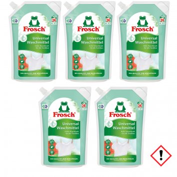 Frosch Flüssig Waschmittel Wiederverschließbar 24 WL 1800ml 5er Pack
