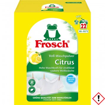 Frosch Citrus Voll Waschpulver hohe Waschkraft Vegan Pulver 22 WL
