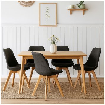 Esszimmerstuhl 4er Set Atlanta Grau