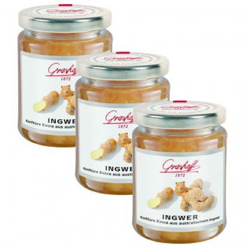 Grashoff Australische Ingwer scharf Konfitüre Extra 250g 3er Pack
