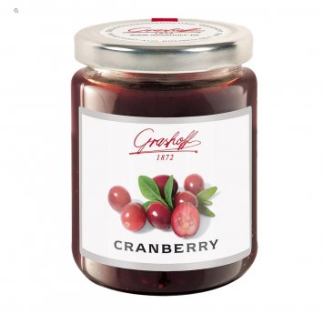 Grashoff Cranberry Konfitüre Extra fruchtig süßer Fruchtaufstrich 250g