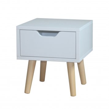 Nachttisch 1 Schublade Thekla Weiß