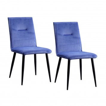 Stuhl Salinas Velvet Blau