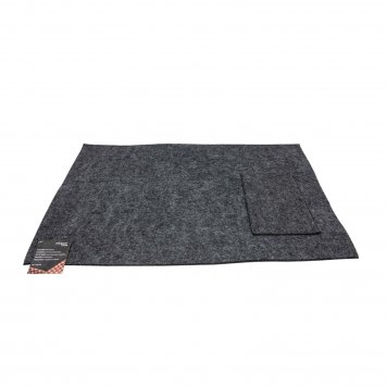 Platzset 4er Set  mit Bestecktasche Dunkelgrau Hellgrau