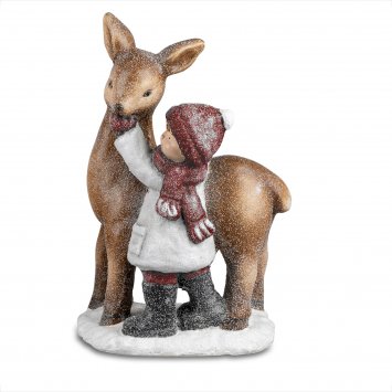 Winterkind 1 Stück mit Reh