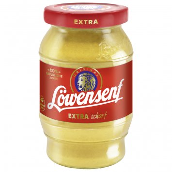 Löwensenf Extra scharf Glas 250ml