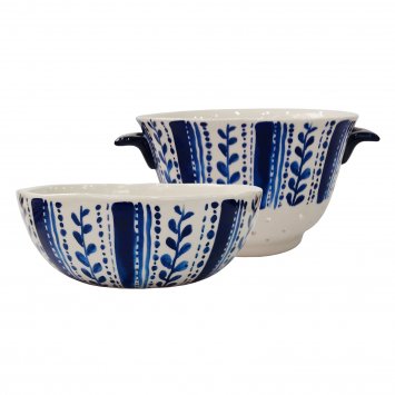 Set Servierschale und Küchensieb Landhaus