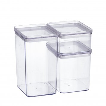 Vorratsdosen-Set 3-tlg. Kunststoff