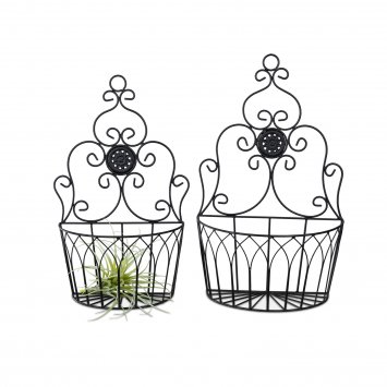 Wandkörbe 2er-Set aus Metall
