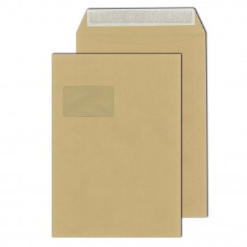 Versandtasche mit Fenster 250 St., haftklebend DIN C4