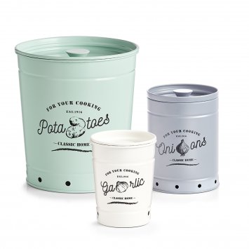 Vorratsdosen 3er Set Metall Retro