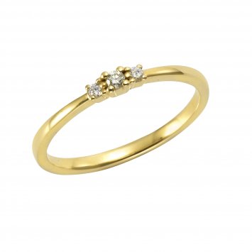 Ring Gold 585 mit 3x Brillant zus. 0,08ct.