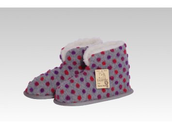 Heimschuh HS 18 Wolle Noppen silber 44/45 linke