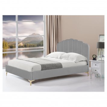 Polsterbett 140 x 200 cm Yoris Grau