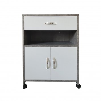 Küchenschrank Beton/Weiß Blanca